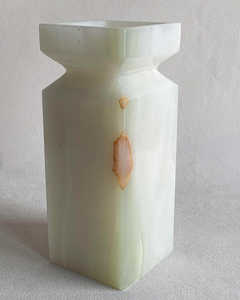 Vase décoratif en onyx, pierre naturelle, décoration de luxe pour la maison, ouverture carrée, vase à fleurs moderne pour table - Product Image 5