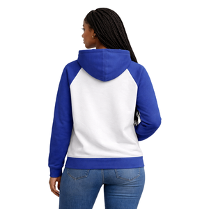 เสื้อฮู้ดแขนราแกลนสีขาวแบบสั่งทำพิเศษสำหรับชมรม Zeta Phi Beta  รุ่น 1920  แรงบันดาลใจจากผู้ก่อตั้ง  ชมรมหญิงสาวกรีก  ความเป็นผู้หญิงที่ดีงาม  เสื้อผ้าพรีเมียม - Product Image 2