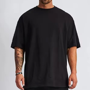 Camiseta de Lujo de Alta Calidad 100% Algodón, Unisex, con Logotipo Personalizado, Corte Cuadrado, Camiseta Blanca Extra Grande para Hombre - Product Image 4