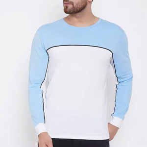 Camiseta de manga larga para hombre, diseño moderno, 100% algodón poliéster, personalizada, de manga completa. - Product Image 1