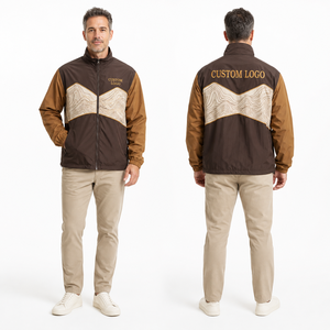 Colorblock Mens Windbreaker <b>Jacket</b> Custom Wholesale Supplier Factory Bulk Premium Lightweight Waterproof Hooded <b>Packable</b> Outdoor - Product Image 4
