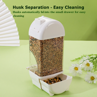 Mangeoire automatique pour oiseaux, distributeur de nourriture anti-déversement pour perroquets, avec tiroir à déchets, accessoire de cage en acrylique pour perruches, budgerigars, calopsites, agapornis
