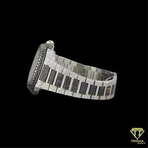 Reloj de Lujo Personalizado para Hombre con Diamantes Cultivados en Laboratorio VVS en Plata de Ley 925 por Trisha Jewels - Product Image 4