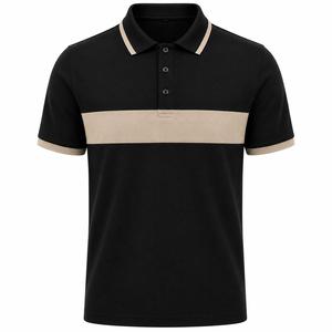 Chemise piqué unie à manches courtes personnalisée pour homme, décontractée, respirante, en jersey polyester/coton, boutonnée sur le devant, coupe classique - Product Image 5