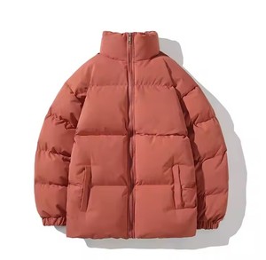 Customizable Nylon <b>Canvas</b> Zipper Closure Puffer <b>Jacket</b> Long Sleeves Stand Collar High Street Winter Style OEM Service Available - Product Image 1