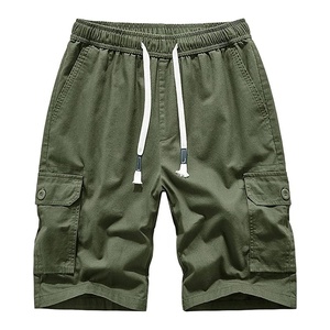 Shorts cargo décontractés pour hommes, design personnalisé, multi-poches, en toile infroissable 100% coton, style streetwear - Product Image 1
