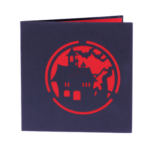 Tarjeta de Felicitación 3D Pop-Up de Lujo Personalizada con Temática de Cementerio Encantado de Halloween, Hecha a Mano, Venta al Por Mayor, Fabricante ODM/OEM - Product Image 5