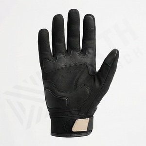 Gants de moto sportifs en cuir noir, longueur poignet, respirants, non doublés, pour le cyclisme, utilisables en toutes saisons - Product Image 2