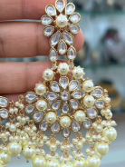 Luxury Premium Quality Moissanite <b>Earrings</b> <b>Beautiful</b> Look Perfect for Wedding Wear and Special Occasions Traditional Wear - Product Image 2