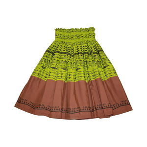 Falda Hawaiana con Bordado Floral para Mujer, Cintura Natural, Estilo Aloha, para Playa, Otoño, Estampado Tropical, Estilo Hula, Hip Hop, 100% Algodón - Product Image 1