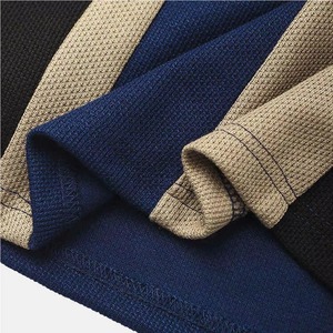 2026 Custom Striped Men T <b>Shirt</b> Breathable <b>Waffle</b> Knit Fabric Casual Crew Neck Short Sleeve Summer Fashion T <b>Shirt</b> OEM Custom - Product Image 4