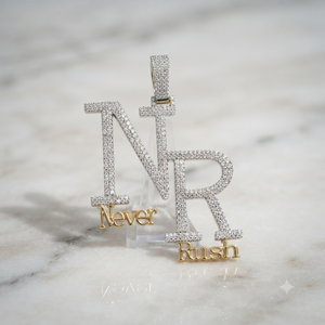Iced Moissanite Diamond Trending Custom Bling Initial Name Alphabet Letter 925 Sterling Silver <b>Gold</b> Plated <b>Pendant</b> Hip Hop Style - Product Image 3