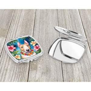 Inglés Bull Terrier Luau compacto viaje maquillaje espejo portátil plegable mano diseño regalo para mujeres y niñas - Product Image 3