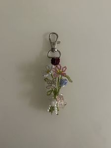Decorative Handmade Embroidery Beaded Keychain Premium Artisan Craft Key Ring for <b>Purse</b> <b>Backpack</b> Luggage and Car Keys - Product Image 2