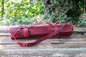 Organisateur de couteaux de chef en cuir personnalisé, protection de luxe, anti-odeur, portable, multifonction, sac de rangement culinaire, ustensiles de cuisine - Product Image 4