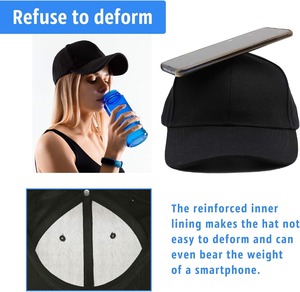 Wholesale Custom Embroidery Cotton Baseball Cap 6 Panel Adjustable Plain Sports Dad <b>Hat</b> OEM Fitted Plain Common Worsted Baseball - Product Image 6
