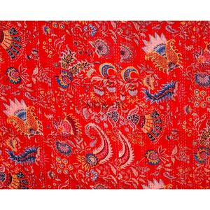 Couette vintage en coton Kantha de Bangale, couette artisanale indienne Kantha Gudari, couette de lit réversible en patchwork imprimé 100% coton - Product Image 2