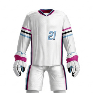 Ensemble d'uniformes de hockey sur glace personnalisés par sublimation, jaune et noir rayé, maillot et pantalon unisexe pour adulte, sans manches, anti-humidité, avec nom du joueur - Product Image 5