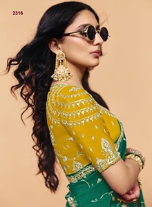 Sari de seda de diseño moderno y más vendido, con bordado de lentejuelas, tela cómoda, sari indio de alta calidad - Product Image 2