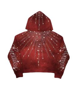 Custom 100% French Terry Rhinestone Regular Cremallera Unisex Sudadera con capucha - Product Image 2