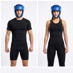Casque de boxe bleu premium réglable pour hommes et femmes |   Fournisseur d'équipements de protection MMA durables - Product Image 3
