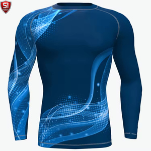 Unisex <b>Long</b> <b>Sleeve</b> <b>Compression</b> <b>Shirt</b> Crew Neck Sublimation Printed Quick Dry Breathable Full <b>Sleeve</b> Sports Body - Product Image 1