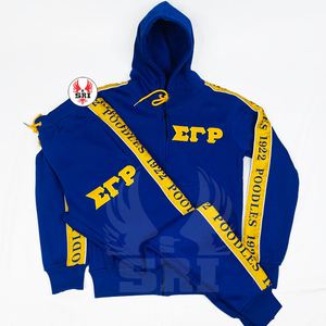 Ensemble de survêtement décontracté pour homme, léger, à capuche, pour l'hiver, avec pantalon à cordon de serrage et veste élégante Sigma Gamma Rho - Product Image 3