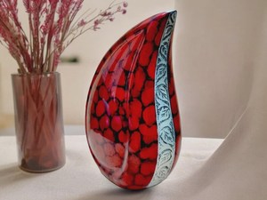 Decorative Funerary Teardrop Cremation Urn Adult Memorial <b>Ashes</b> Wholesale Manufacturer African Style Metal Urns <b>Keepsakes</b> Uzair - Product Image 2