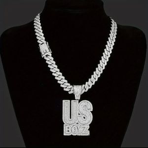 Hip Hop Mens Custom <b>Name</b> Pendant VVS Moissanite Diamond Thick Miami Cuban Fine <b>Chain</b> Necklace Moissanite Watch For Men - Product Image 1