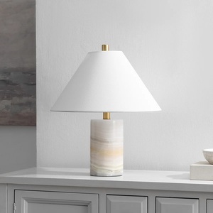 Luxury Marble <b>Console</b> <b>Table</b> Lamp Designed With Elegant Geometric Form And Stylish High End Home Decor Presence - Product Image 4