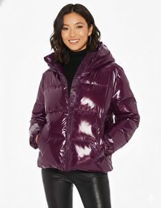 Chaquetas Acolchadas de Manga Larga para Mujer, Estilo Moderno, de Algodón Teñido, Transpirables, Ecológicas, Ligeras, Impermeables, Bordadas, con Relleno Grueso - Product Image 4