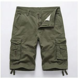 กางเกงขาสั้นผู้ชายฤดูร้อน กางเกงคาร์โก้ลำลองหลายกระเป๋า ผ้าระบายอากาศได้ดี พรีเมียม แฟชั่นกลางแจ้ง สตรีทแวร์ - Product Image 1