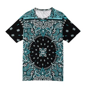 T-shirt Homme Oversize à Épaules Tombantes en Polyester/Nylon, Tricoté Uni avec Impression Numérique, Vente en Gros - Product Image 2