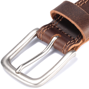 Ceinture en cuir véritable pour homme, design classique, tendance, artisanale, rétro, durable, avec boucle à ardillon, de luxe, personnalisable - Product Image 2