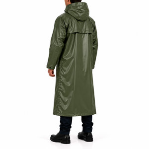 Impermeable Largo para Hombre, Chaqueta de Lluvia para Exteriores, Gabardina de Color Sólido, Impermeable Industrial Personalizado al por Mayor - Product Image 5