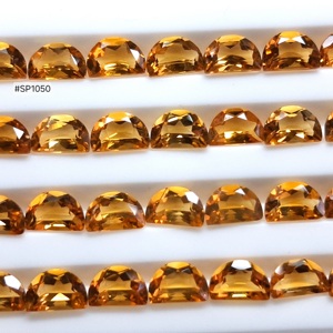 Citrine Madeira Ex1 <b>D</b> Shape Loose Gemstone Set 3A Grade Total 17.99CT Natural Warm Yellow Stones For Luxury Jewelry Making - Product Image 3