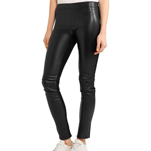 Pantalon en cuir matelassé de luxe texturé de qualité supérieure – Design de mode élégant – Pantalon en cuir ciré – Pantalon stylé - Product Image 4