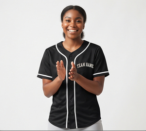 Chemise de baseball personnalisée unisexe, qualité supérieure, jersey de baseball 100% polyester, boutonnée, manches courtes, hauts de jersey de baseball - Product Image 6