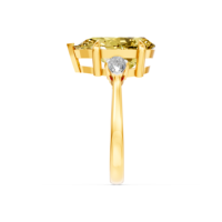 Bague personnalisée en or massif 9K 10K 14K 18K avec diamant jaune de laboratoire taille carrée 6 carats, certifiée IGI, bijoux fins éthiques, MOQ 3-10 pièces, RJC OEM ODM