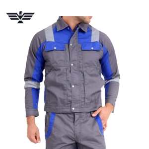 Unisex Industrial Workwear Coverall Reflective Safety Jacket <b>Cargo</b> <b>Work</b> Pants Heavy Duty Mechanic Construction Cotton - Product Image 6