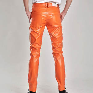 Pantalones de cuero elegantes para hombre, cuero suave de primera calidad, ajuste cómodo y duradero, perfectos para ropa urbana y salidas diarias. - Product Image 3