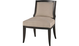 เก้าอี้รับประทานอาหารหุ้มเบาะสไตล์โมเดิร์นสุดหรู พร้อมโครงไม้สีเอสเพรสโซเข้ม และพนักพิงลายเรขาคณิตสีทองสุดพิเศษ สำหรับห้องรับประทานอาหาร - Product Image 5