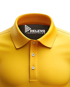 Camiseta de Cuello Redondo Amarilla para Hombre de Relevo Industries, Manga Corta, Corte Holgado, 100% Algodón, Transpirable y Antipilling, Ropa Casual - Product Image 2