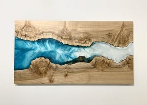 เขียงทำจากไม้อีพ็อกซี่ทำด้วยมือหรูหราใช้ในครัวเขียงทำจากเรซินไม้เนื้อแข็งสำหรับเตรียมอาหาร - Product Image 3