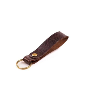 Customized Brown Leather Keyring <b>Stitched</b> Design Leather Keyring Best <b>Gifts</b> Used - Product Image 5