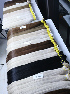 Extensiones de cabello a granel más vendidas cabello virgen vietnamita Double Drown 100 gramos Todos los colores 18 pulgadas - Product Image 3