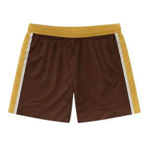 Shorts de lacrosse unisexe marron doré en polyester léger, uniforme sportif, vêtements d'équipe, tenue d'entraînement et de match - Product Image 2