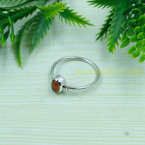 Bague en argent sterling 925 de qualité supérieure avec cornaline rouge, design artisanal, bague en pierre précieuse, bijoux en cornaline, cadeau de Noël - Product Image 4