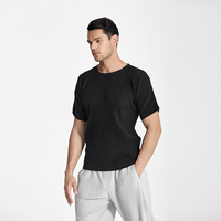 T-shirt personnalisé pour homme, 100% polyester, col rond doux, qualité supérieure 180g, respirant, style décontracté élégant, fabricant OEM