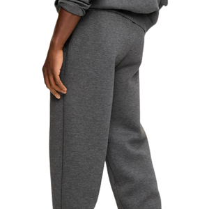 Pantalones Deportivos de Felpa Gris Carbón para Hombre, Corte Relajado, Pierna Recta, Cintura con Cordón, Logotipo Personalizado, Ropa Urbana OEM - Product Image 4